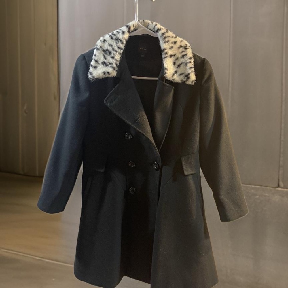 Saks Fifth Avenue black label‎ youth girls large pea coat